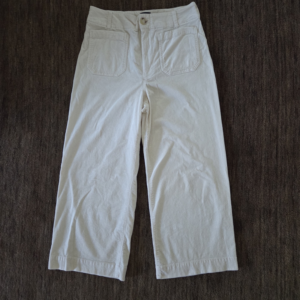 Anthropologie Maeve Cream Corduroy Pants